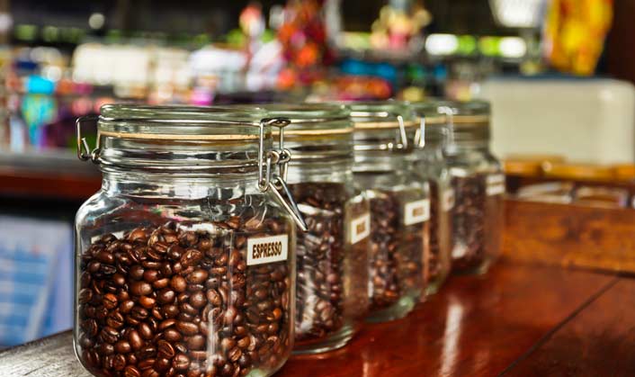 storage of coffee beans